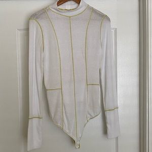FreePeople white long sleeve body suit - L/G